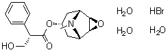 structure of CAS# 6533-68-2, Scopolamine hydrobromide trihydrate;(-)-Scopolamine hydrobromide trihydrate; Hyoscine hydrobromide trihydrate