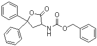 (Tetrahydro-2-oxo-5,5-diphenyl-3-furanyl)carbamic acid phenylmethyl ester molecular structure (CAS 65427-46-5)
