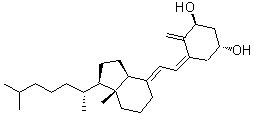 structure of CAS# 65445-14-9, (1alpha,3beta,5E,7E)-9,10-Secocholesta-5,7,10(19)-triene-1,3-diol;(1R,3S)-5-[(2E)-2-[(1R,3aS,7aR)-1-[(1R)-1,5-Dimethylhexyl]octahydro-7a-methyl-4H-inden-4-ylidene]ethylidene]-4-methylene-1,3-cyclohexanediol; 1alpha-Hydroxy-5,6-trans-vitamin D3