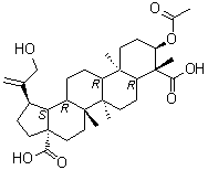 3alpha-Acetoxy-30-hydroxylup-20(29)-ene-23,28-dioic acid molecular structure (CAS 654663-85-1)