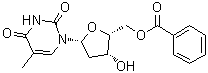 1-(5-O-Benzoyl-2-deoxy-beta-D-threo-pentofuranosyl)-5-methyl-2,4(1H,3H)-pyrimidinedione molecular structure (CAS 65475-51-6)