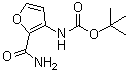 结构式 CAS# 655255-07-5, (2-氨基甲酰呋喃-3-基)氨基甲酸叔丁酯