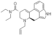(8beta)-9,10-Didehydro-N,N-diethyl-6-(2-propenyl)-ergoline-8-carboxamide molecular structure (CAS 65527-61-9)