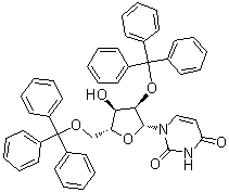 结构式 CAS# 6554-11-6, 2',5'-双(三苯甲基)尿苷