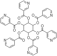 结构式 CAS# 6556-11-2, 肌醇烟酸酯; 烟酸肌醇酯