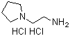 1-Pyrrolidineethanamine dihydrochloride molecular structure (CAS 65592-36-1)