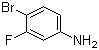 结构式 CAS# 656-65-5, 4-溴-3-氟苯胺
