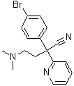 alpha-(4-Bromophenyl)-alpha-[2-(dimethylamino)ethyl]-2-pyridineacetonitrile molecular structure (CAS 65676-22-4)