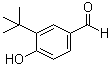 结构式 CAS# 65678-11-7, 3-叔丁基-4-羟基苯甲醛
