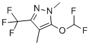 5-(difluoromethoxy)-1,4-dimethyl-3-(trifluoromethyl)-1H -Pyrazole molecular structure (CAS 656825-65-9)