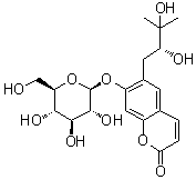 (R)-Peucedanol 7-O-beta-D-glucopyranoside molecular structure (CAS 65853-04-5)