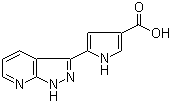 structure of CAS# 658695-85-3, 5-(1H-Pyrazolo[3,4-b]pyridin-3-yl)-1H-pyrrole-3-carboxylic acid