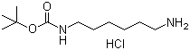 N-叔丁氧羰基-1,6-己二胺盐酸盐分子结构 (CAS 65915-94-8)