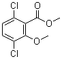 2-甲氧基-3,6-二氯苯甲酸甲酯分子结构 (CAS 6597-78-0)