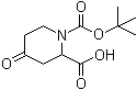 4-Oxo-1,2-piperidinedicarboxylic acid 1-(1,1-dimethylethyl) ester molecular structure (CAS 661458-35-1)