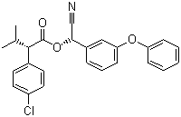 structure of CAS# 66230-04-4, Esfenvalerate;Cyano-3-phenoxybenzyl (S)-2-(4-chlorophenyl)-3-methylbutyrate