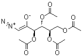 3,4,5,6-Tetra-O-acetyl-1-deoxy-1-diazo-D-psicose molecular structure (CAS 6632-53-7)