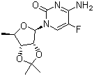5'-Deoxy-5-fluoro-2',3'-O-isopropylidene-D-cytidine molecular structure (CAS 66335-37-3)