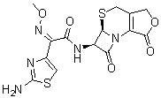 [5aR-[5aalpha,6beta(Z)]]-2-氨基-alpha-(甲氧基亚胺)-N-(1,4,5a,6-四氢-1,7-二氧代-3H,7H-氮杂环丁烷并[2,1-b]呋喃并[3,4-d][1,3]噻嗪-6-基)-4-噻唑乙酰胺分子结构 (CAS 66340-33-8)