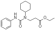 N-环己基-N-[(苯基氨基)羰基]-beta-丙氨酸乙酯分子结构 (CAS 6640-07-9)