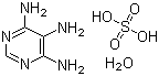 结构式 CAS# 6640-23-9, 4,5,6-三氨基嘧啶硫酸盐水合物