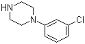 3-Chlorophenyl piperazine molecular structure (CAS 6640-24-0)