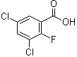 structure of CAS# 665022-07-1, 3,5-Dichloro-2-fluorobenzoic acid