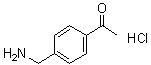 structure of CAS# 66522-66-5, 1-[4-(Aminomethyl)phenyl]ethanone hydrochloride