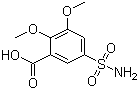 2,3-Dimethoxy-5-sulphamoylbenzoic acid molecular structure (CAS 66644-80-2)