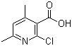 结构式 CAS# 66662-48-4, 2-氯-4,6-二甲基吡啶-3-甲酸