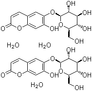 Esculin sesquihydrate molecular structure (CAS 66778-17-4)