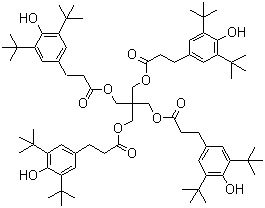 四(3,5-二叔丁基-4-羟基)苯丙酸季戊四醇酯分子结构 (CAS 6683-19-8)