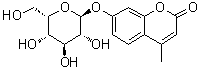 7-(alpha-L-吡喃艾杜糖基氧基)-4-甲基-2H-1-苯并吡喃-2-酮分子结构 (CAS 66901-41-5)