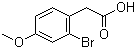 结构式 CAS# 66916-99-2, 2-溴-4-甲氧基苯乙酸