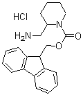 2-(Aminomethyl)-1-piperidinecarboxylic acid 9H-fluoren-9-ylmethyl ester hydrochloride molecular structure (CAS 669713-55-7)