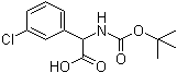 3-氯-alpha-[叔丁氧羰基氨基]苯乙酸分子结构 (CAS 669713-92-2)