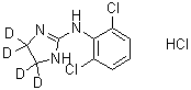 盐酸可乐定-d<sub>4</sub>分子结构 (CAS 67151-02-4)