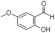结构式 CAS# 672-13-9, 2-羟基-5-甲氧基苯甲醛