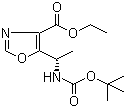 结构式 CAS# 672310-07-5, 5-[(1S)-1-[[(叔丁氧羰基)氨基]乙基]-4-恶唑羧酸乙酯