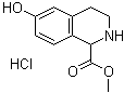 1,2,3,4-Tetrahydro-6-hydroxy-1-isoquinolinecarboxylic acid methyl ester hydrochloride molecular structure (CAS 672310-19-9)