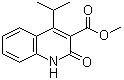 structure of CAS# 672310-22-4, 1,2-Dihydro-4-(1-methylethyl)-2-oxo-3-quinolinecarboxylic acid methyl ester