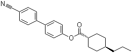 trans-4-Propylcyclohexanecarboxylic acid 4'-cyano[1,1'-biphenyl]-4-yl ester molecular structure (CAS 67284-57-5)