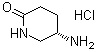(S)-5-氨基哌啶-2-酮盐酸盐分子结构 (CAS 672883-95-3)