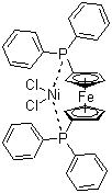 [1,1'-Bis(diphenylphosphino)ferrocene]dichloronickel(II) molecular structure (CAS 67292-34-6)