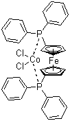 (1,1'-双(二苯基膦)二茂铁)二氯化钴分子结构 (CAS 67292-36-8)