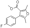 4-(4-Fluorophenyl)-2,5-dimethyl-3-furancarboxylic acid methyl ester molecular structure (CAS 672930-43-7)