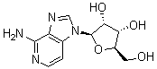 structure of CAS# 6736-58-9, 4-Amino-1-beta-D-ribofuranosyl-1H-imidazo[4,5-c]pyridine;3-Deazaadenosine; NSC 167897