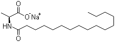 N-十六碳酰基-L-丙氨酸钠分子结构 (CAS 67395-94-2)