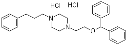 1-[2-(二苯基甲氧基)乙基]-4-(3-苯基丙基)哌嗪二盐酸盐分子结构 (CAS 67469-81-2)
