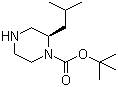 structure of CAS# 674792-06-4, (S)-1-N-Boc-Isobutylpiperazine;(S)-2-Isobutylpiperazine-1-carboxylic acid tert-butyl ester